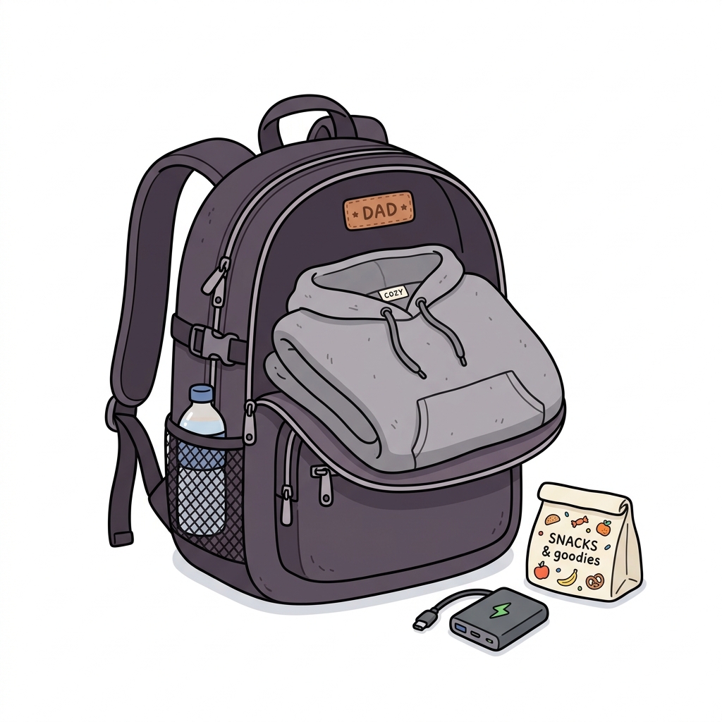 Ilustración de maleta para el acompañante
